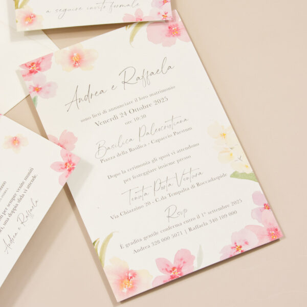Partecipazione Matrimonio Orchidee - immagine 2