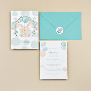 Invito Battesimo Dolce Coniglietto