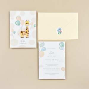 Invito Battesimo Dolce Giraffa